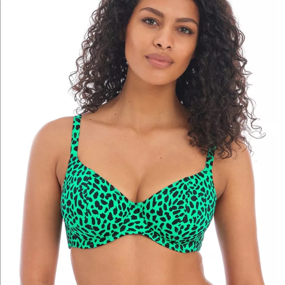 FREYA ZANIBAR JADE BIKINI TOP 30E NEW WITH TAGS